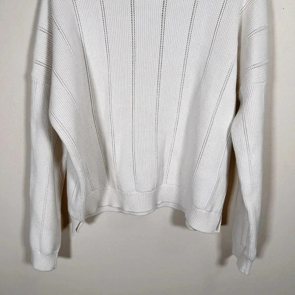 10  Crosby Derek Lam Lattice Pointelle Sweater - Picture 13 of 14